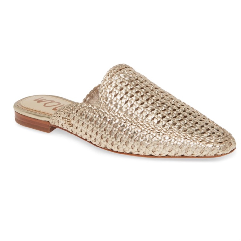 Sam edelman Elva woven metallic mule